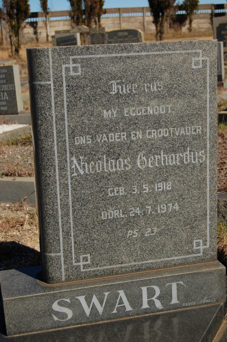 SWART Nicolaas Gerhardus 1918-1974