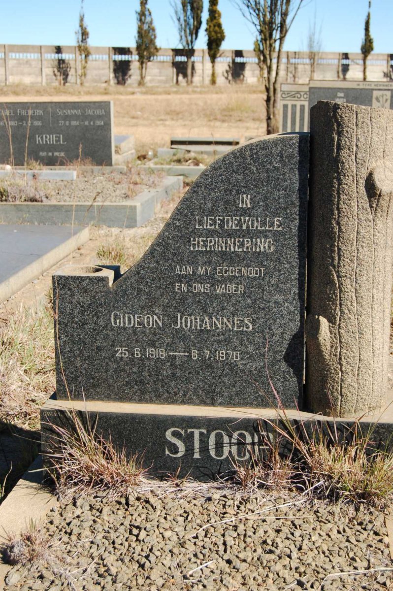 STOOP Gideon Johannes 1918-1970