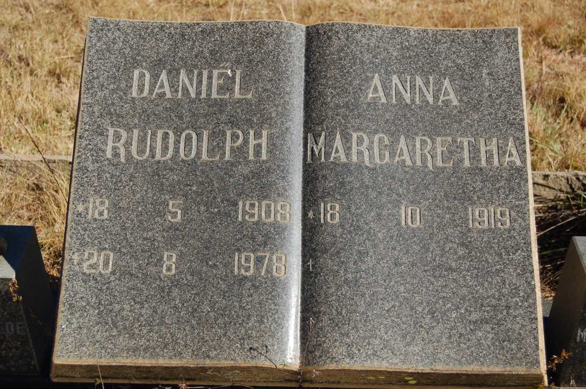 VENTER Daniel Rudolph 1908-1978 &amp; Anna Margaretha 1919-