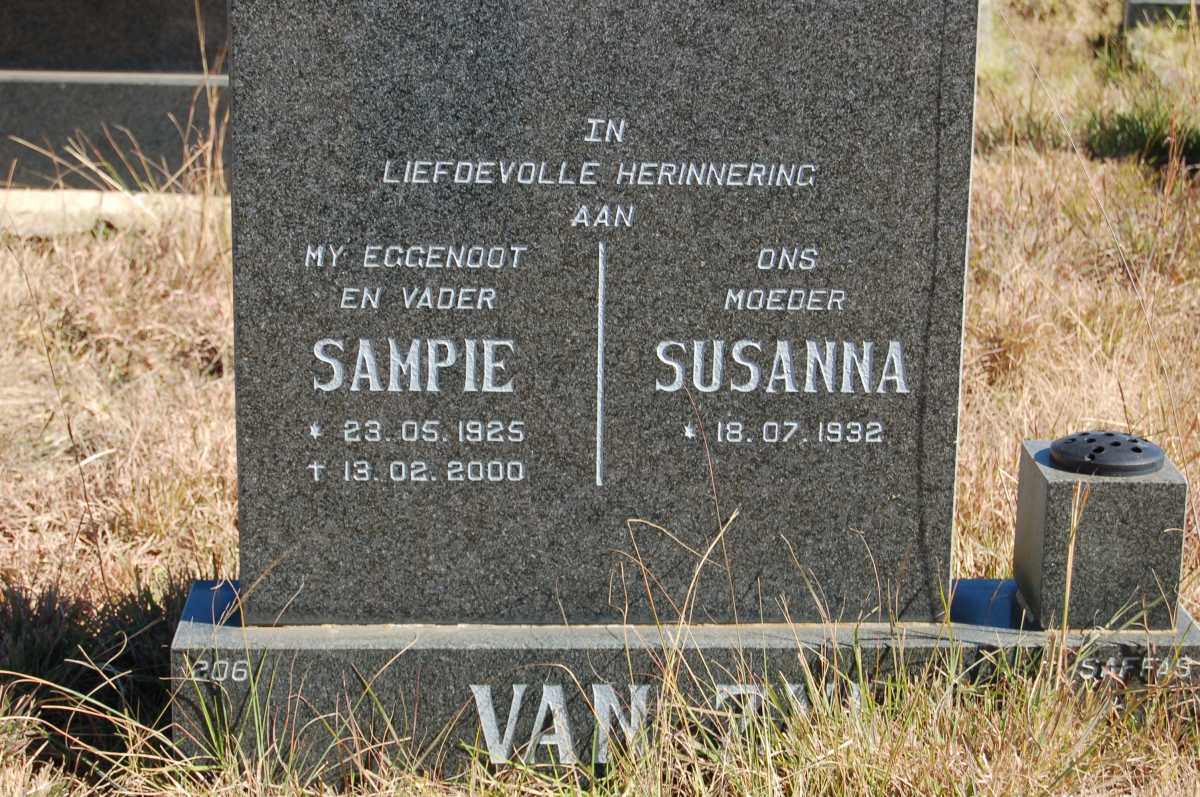 ZYL Sampie, van 1925-2000 &amp; Susanna 1932-