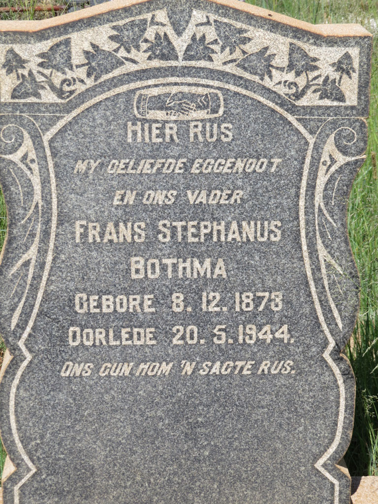 BOTHMA Frans Stephanus 1873-1944
