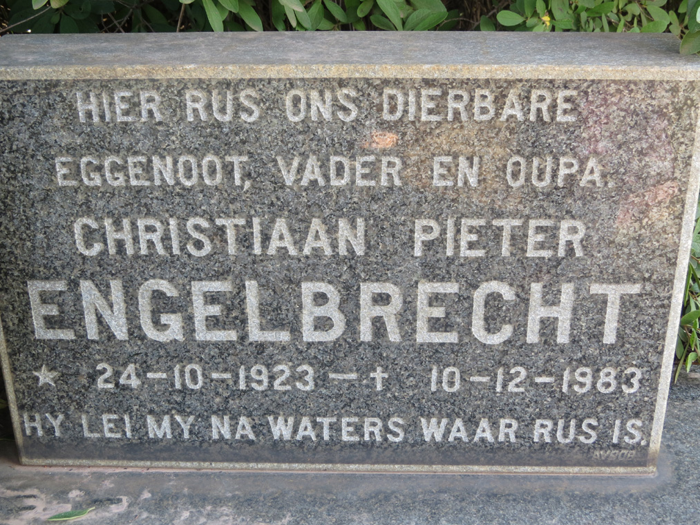 ENGELBRECHT Christiaan Pieter 1923-1983