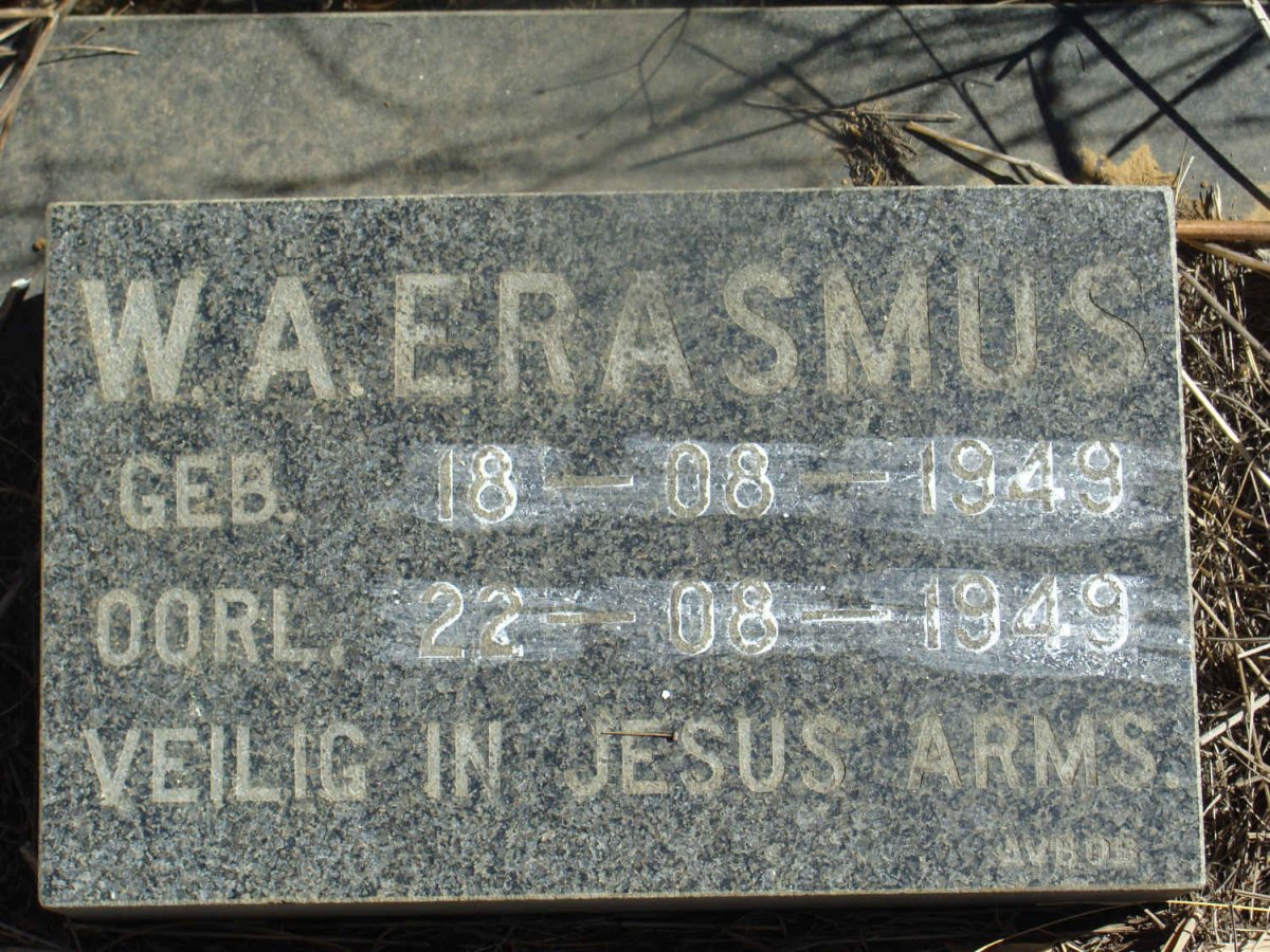 ERASMUS W.A. 1949-1949