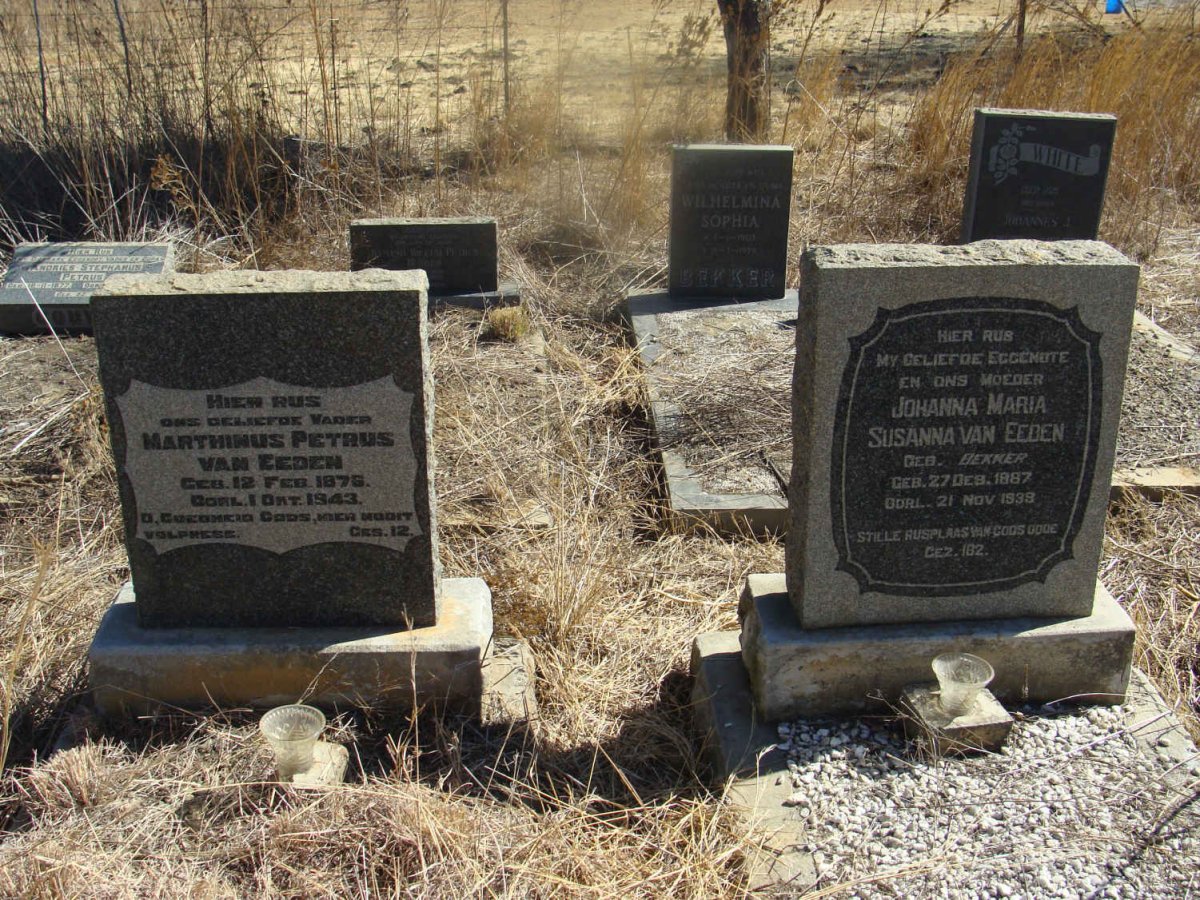 EEDEN Marthinus Petrus, van 1876-1943 &amp; Johanna Maria Susanna BEKKER 1887-1939
