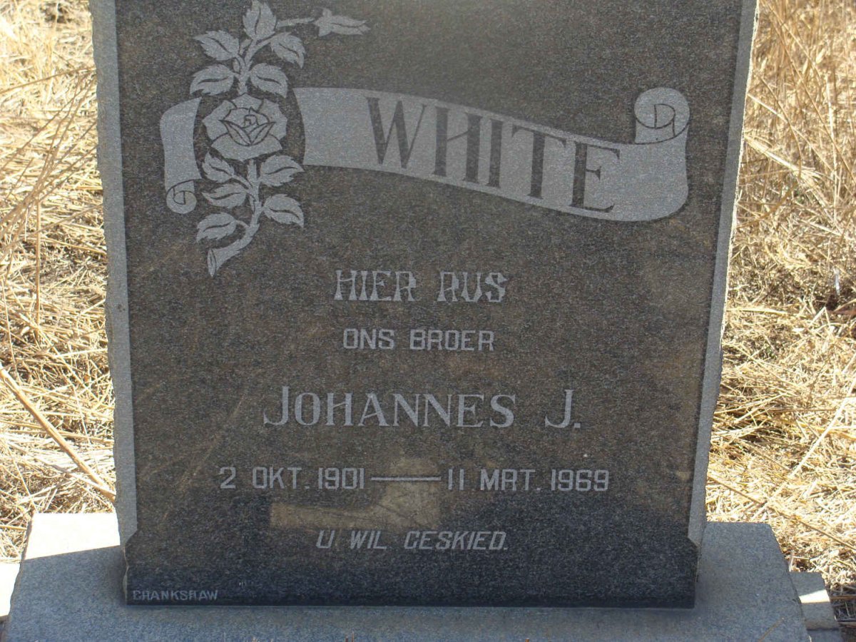 WHITE Johannes J. 1901-1969