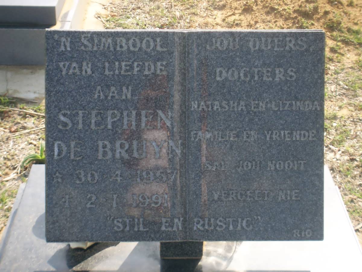 BRUYN Stephen, de 1957-1991