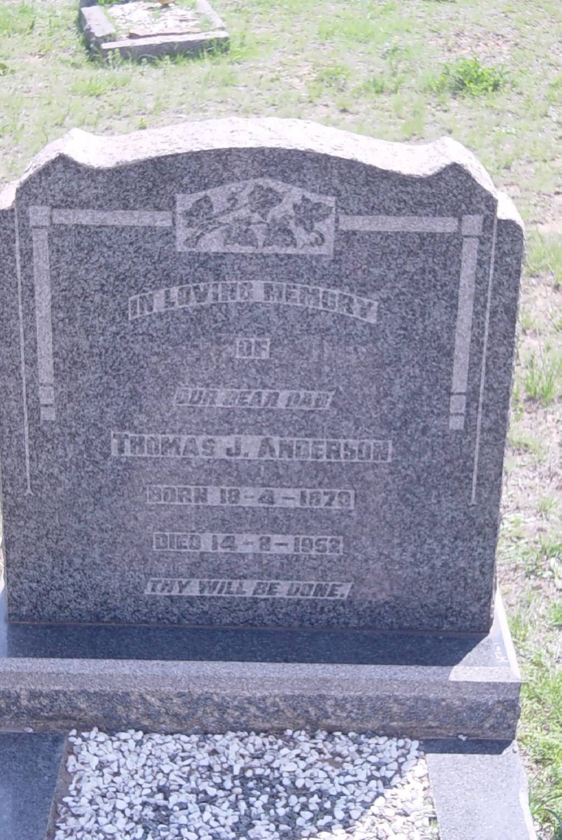 ANDERSON Thomas J. 1870-1952
