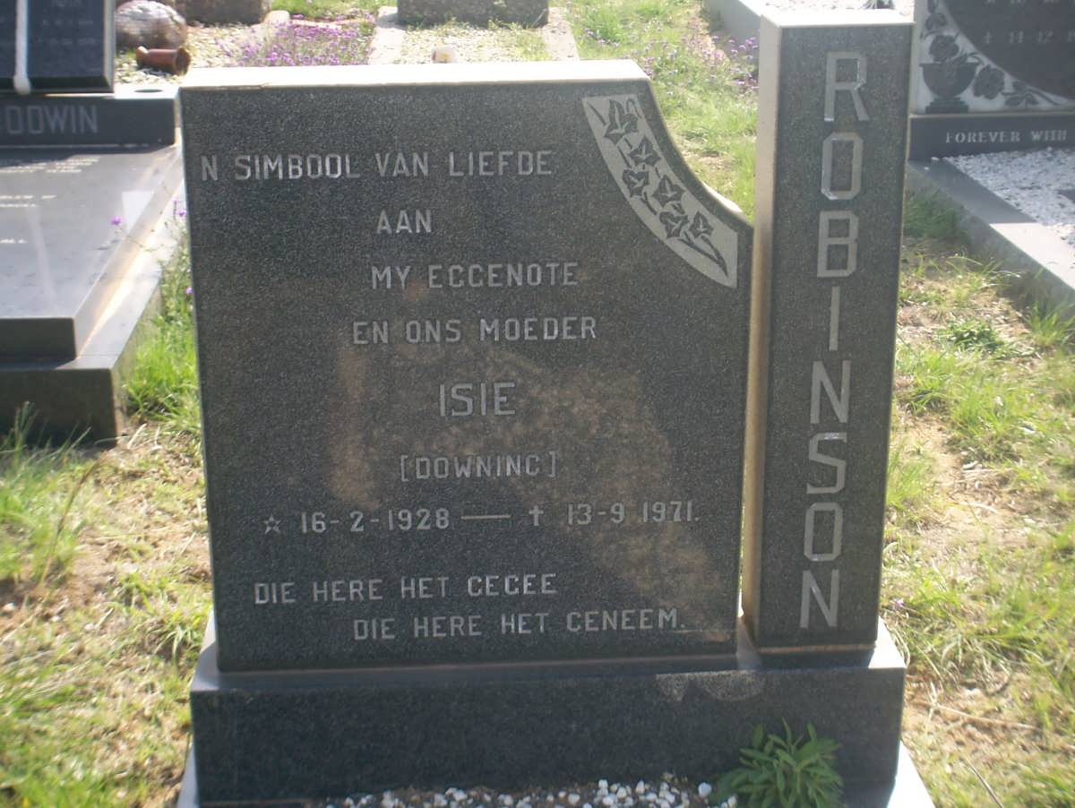 ROBINSON Isie nee DOWNING 1928-1971