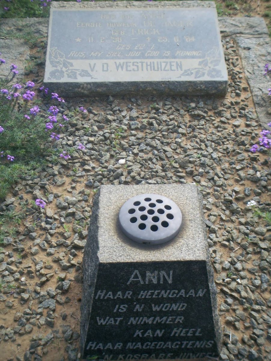 WESTHUIZEN Annie, V.D. 1896-1964