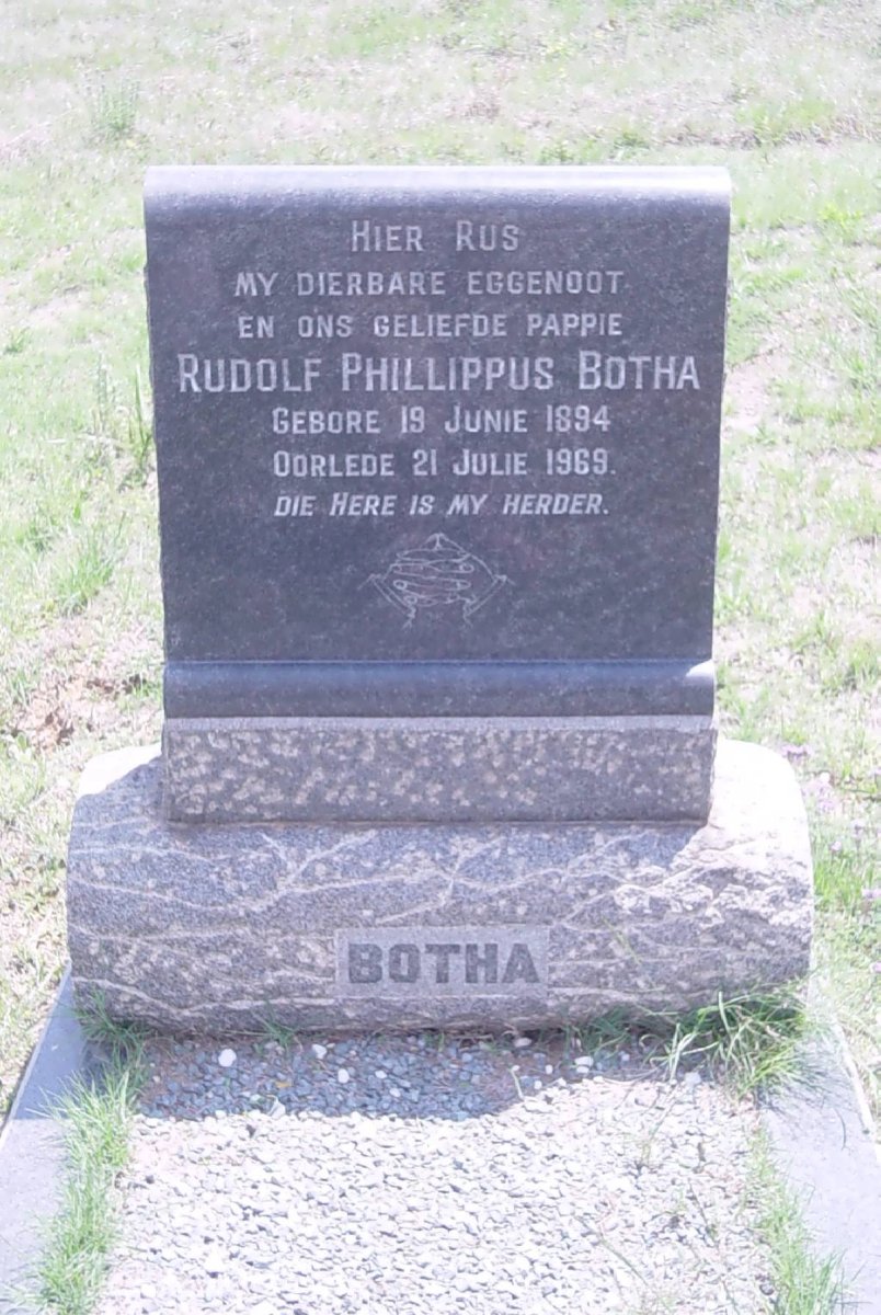 BOTHA Rudolf Phillippus 1894-1969