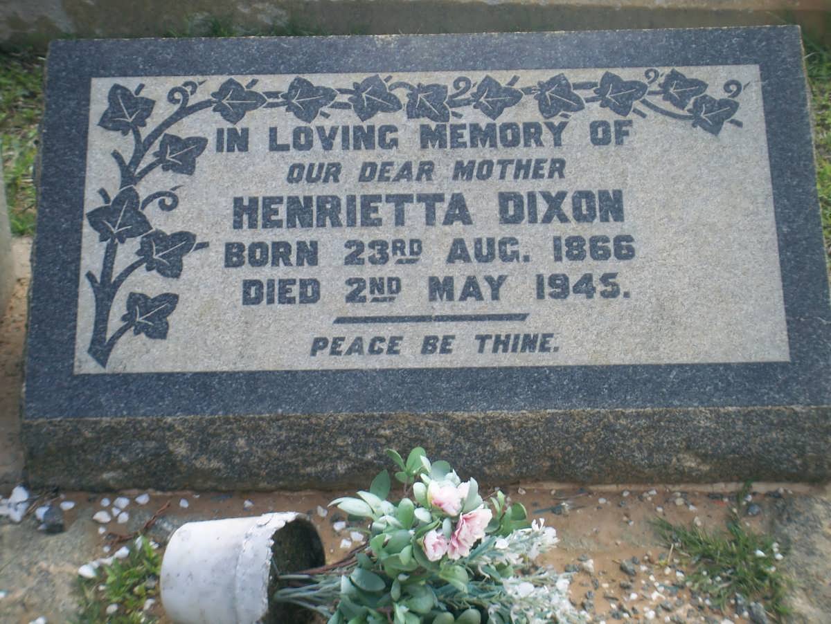 DIXON Henrietta 1866-1945