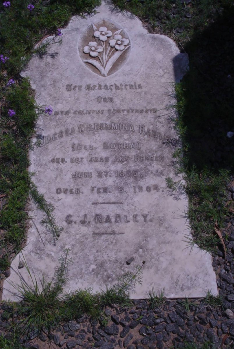 RADLEY Jacoba Wilhelmina nee BOTHA 1875-1904