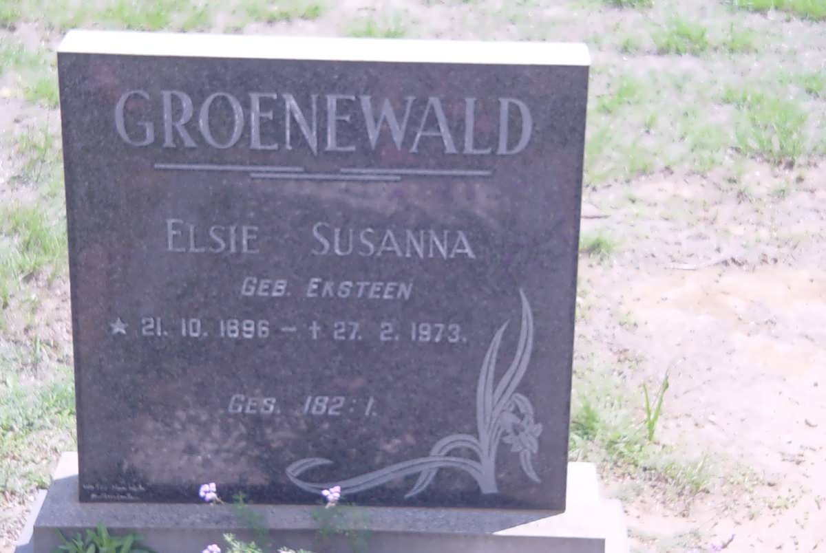 GROENEWALD Elsie Susanna 1896-1973