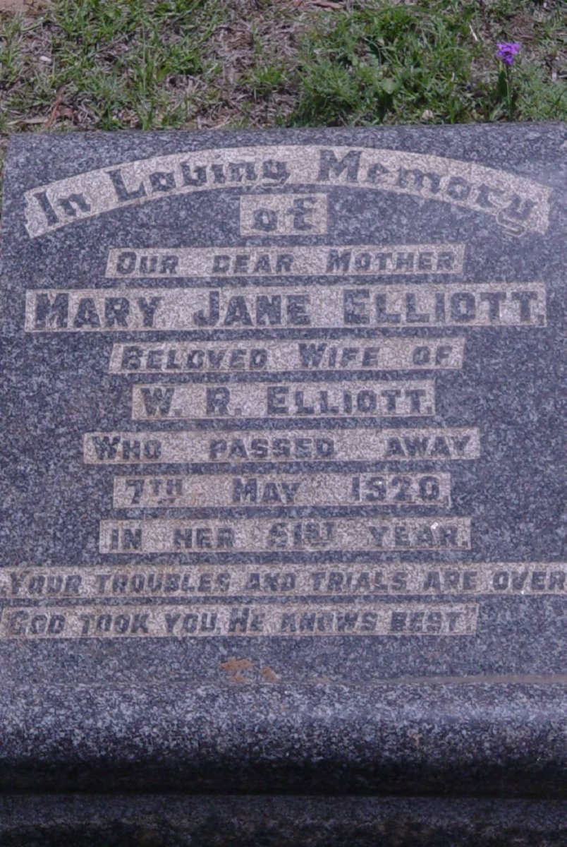 ELLIOTT Mary Jane -1920