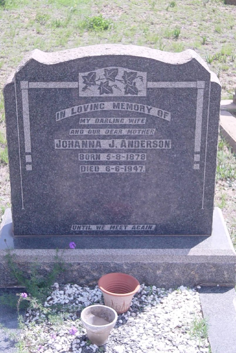 ANDERSON Johanna J. 1878-1947