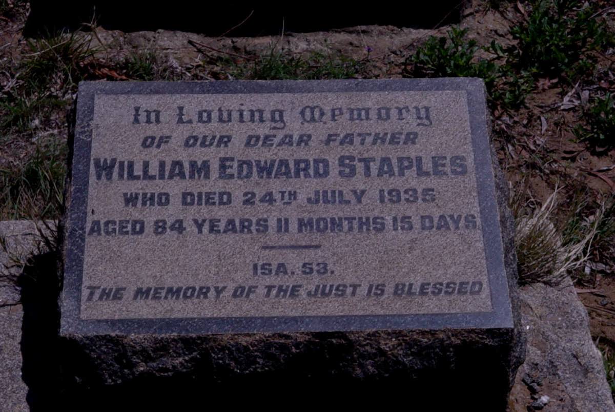 STAPLES William Edward -1935