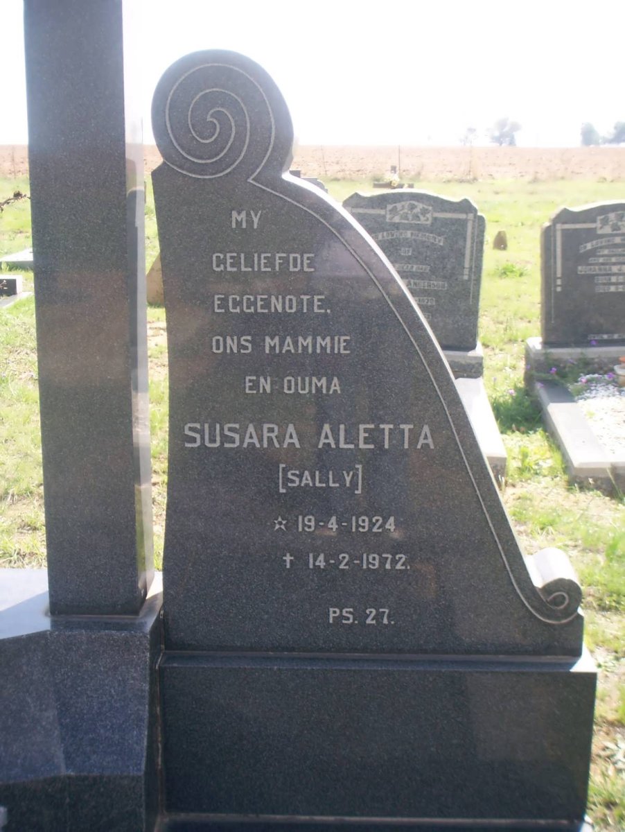 GROBLER Susara Aletta 1924-1972