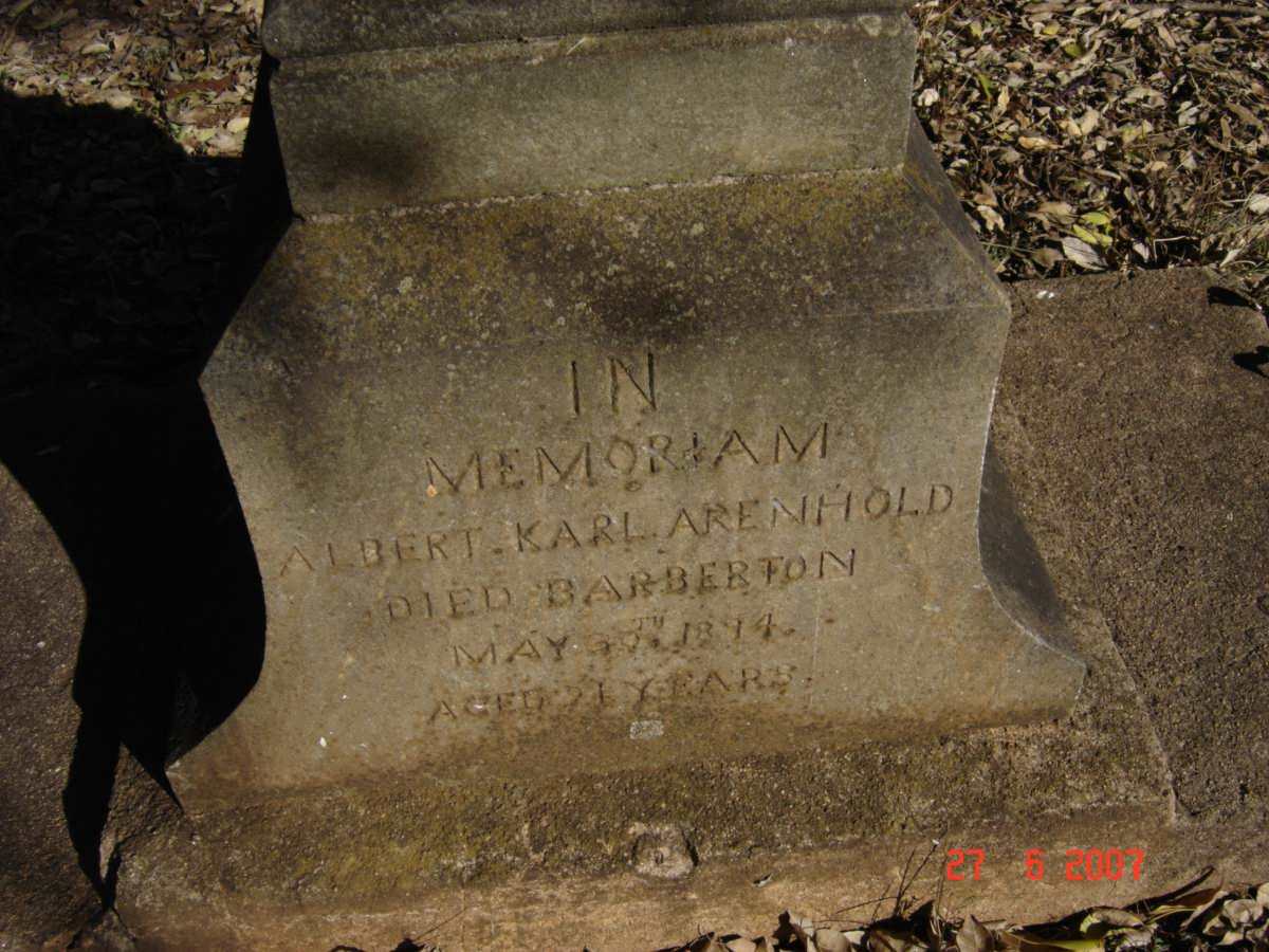 ARENHOLD Albert Karl  -1894