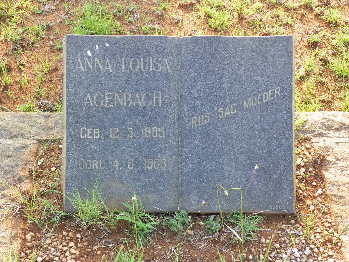 AGENBACH Anna Louisa 1889-1966