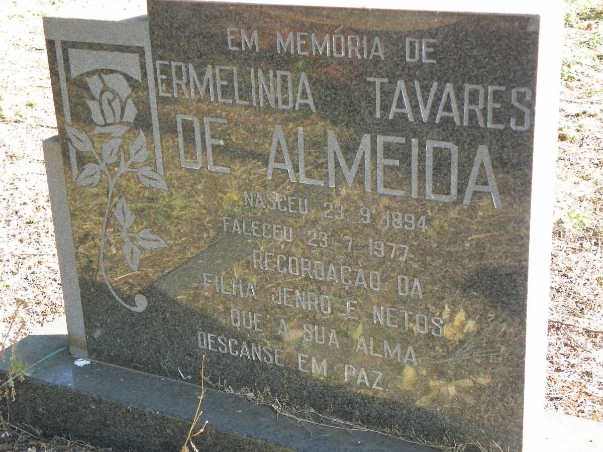 ALMEIDA Ermelinda Tavares, de 1894-1977