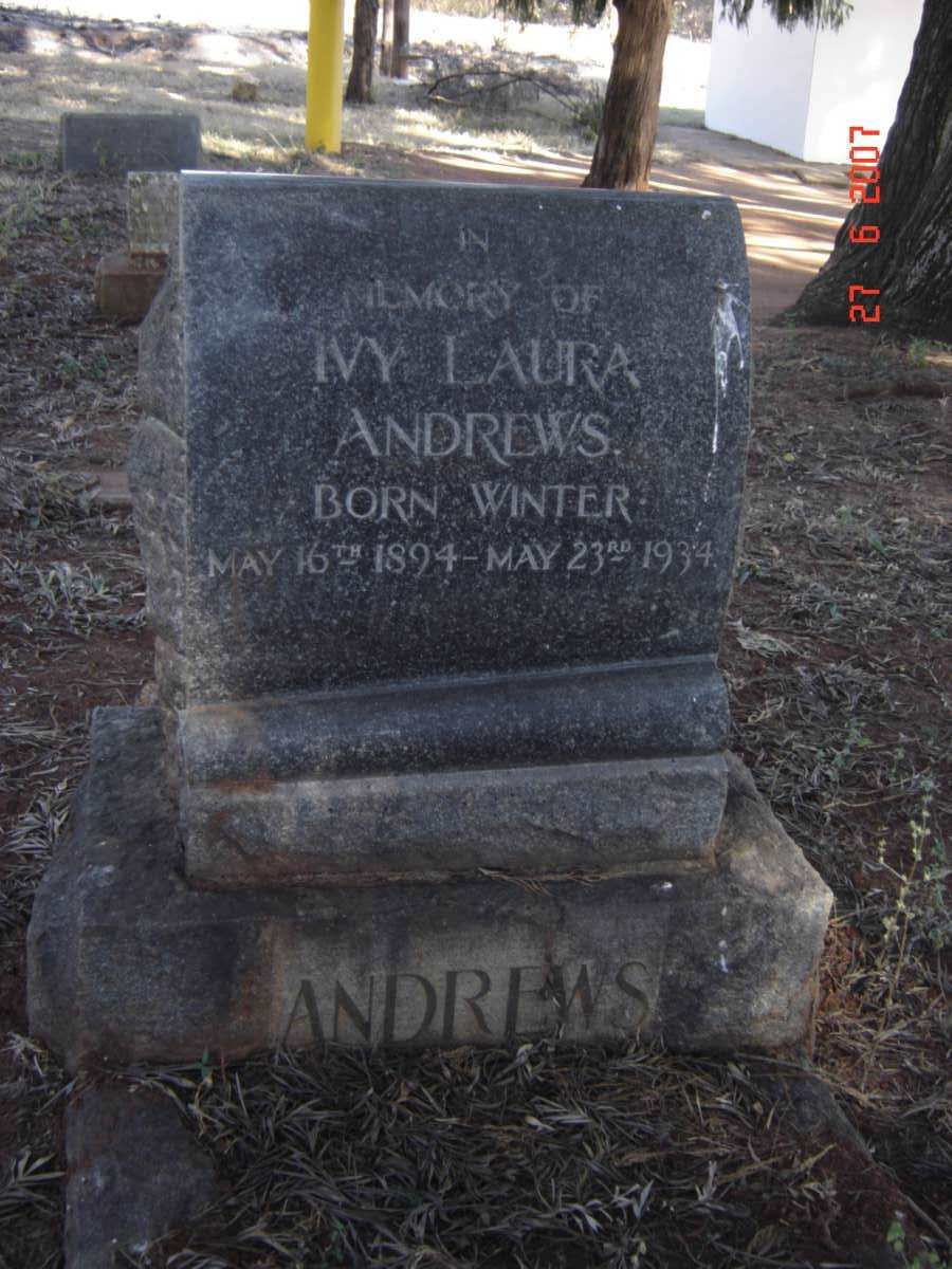 ANDREWS Ivy Laura nee WINTER 1894-1934