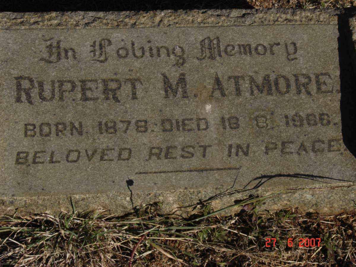 ATMORE Rupert  M. 1878-1966