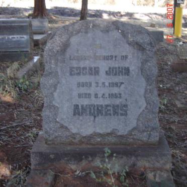 ANDREWS Edgar John 1887-1953