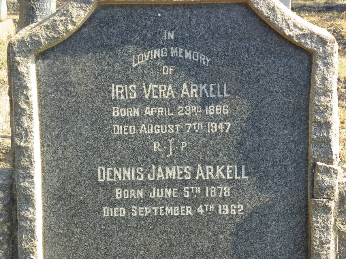 ARKELL Dennis James 1878-1962 &amp; Iris Vera 1886-1947