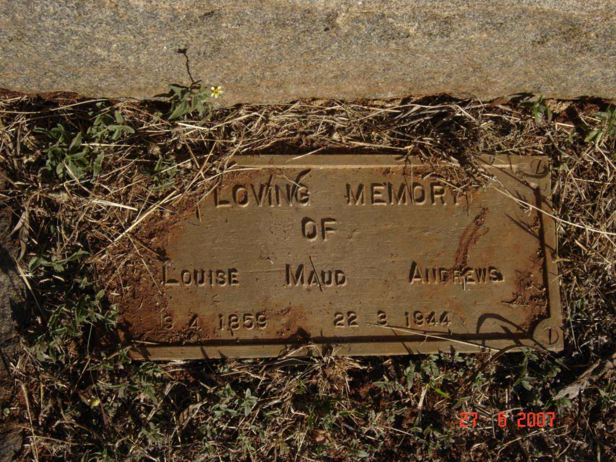 ANDREWS Louise Maud 1859-1944