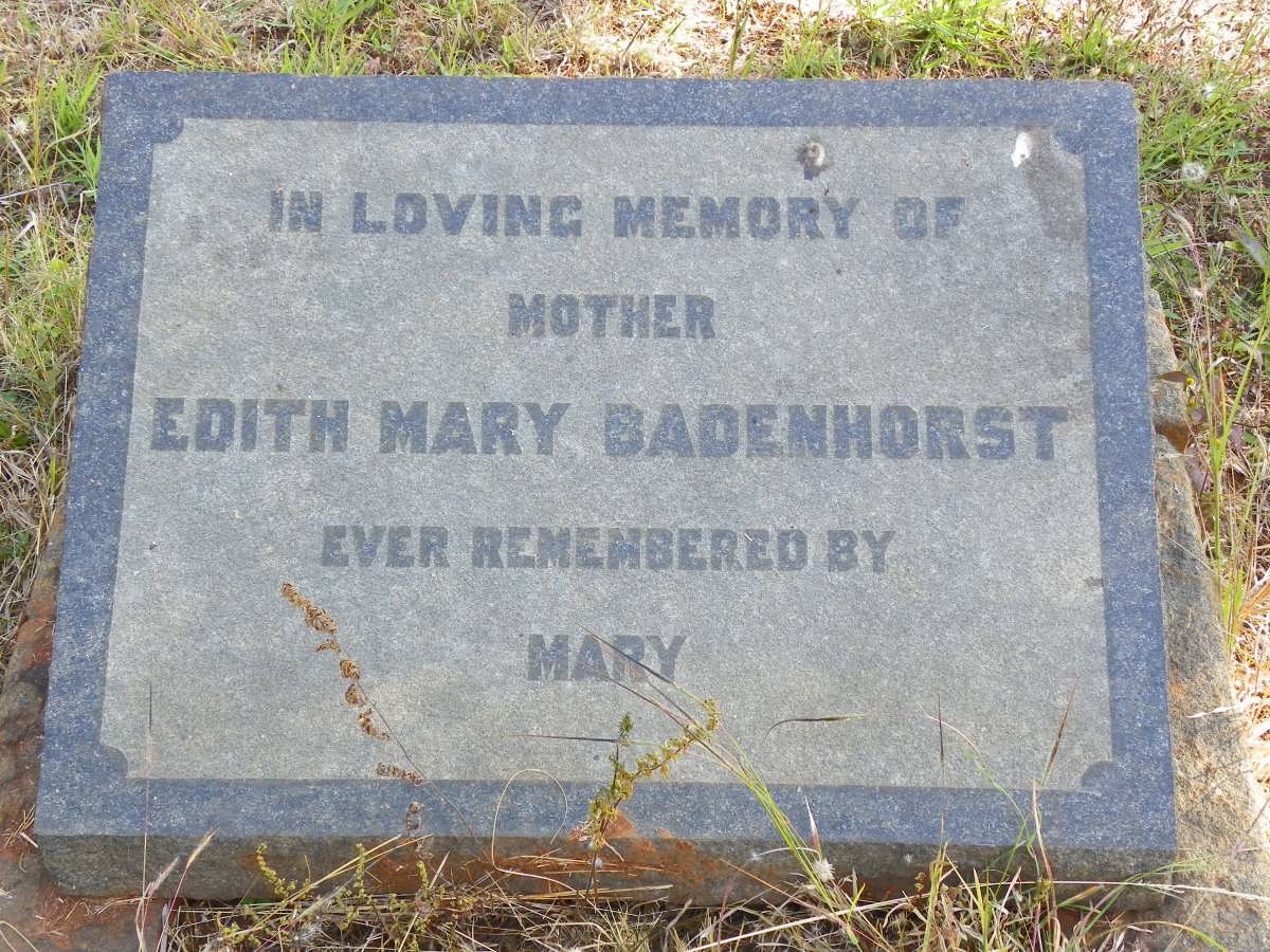 BADENHORST Edith Mary