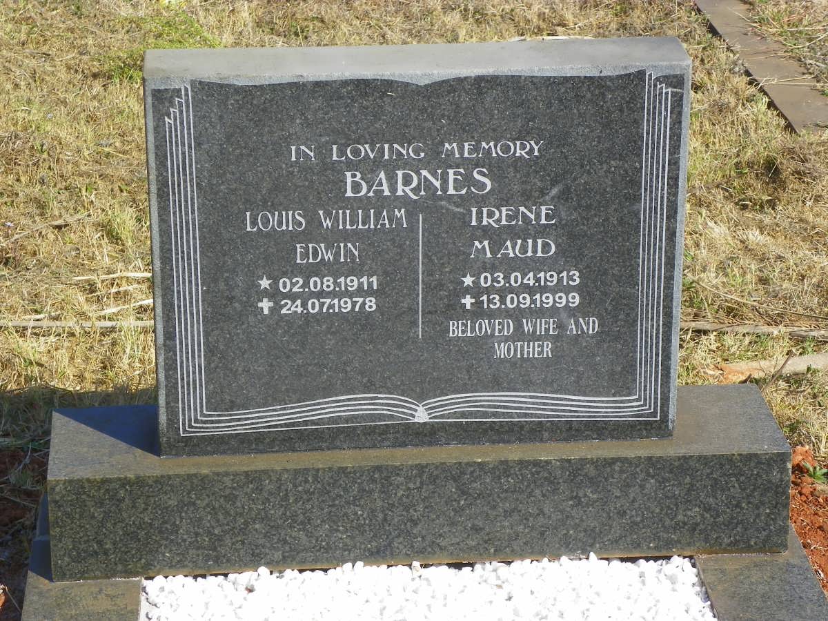 BARNES Louis William Edwin 1911-1978 &amp; Irene Maud 1913-1999