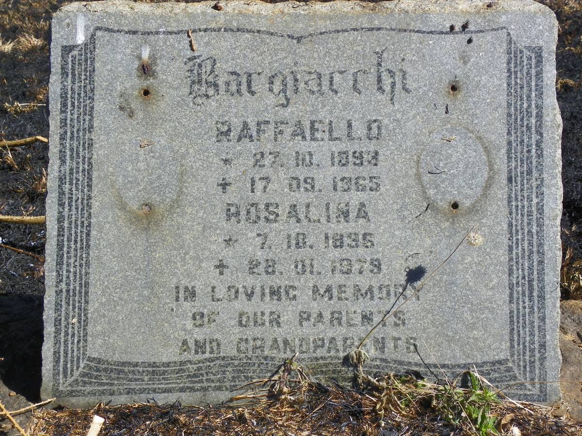 BARGIACCHI Raffaello 1893-1965 &amp; Rosalina 1896-1979