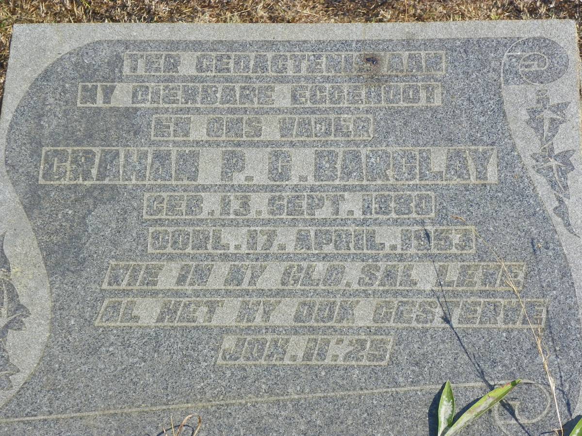 BARCLAY Graham P.C. 1880-1953