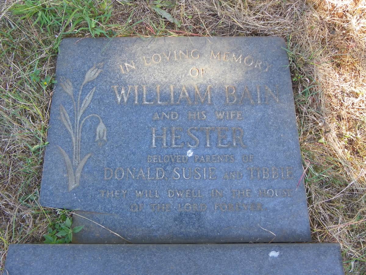 BAIN William &amp; Hester