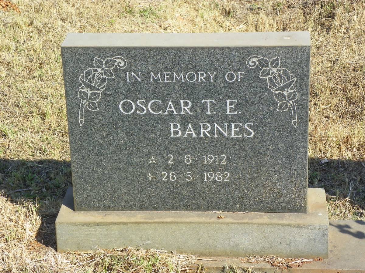 BARNES Oscar T.E. 1912-1982