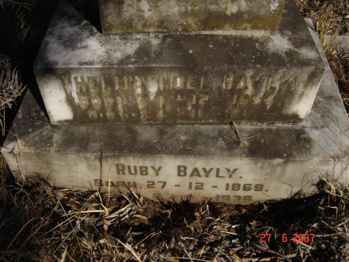 BAYLY Thelma Noel 1894-1895 ::  BAYLY Ruby 1869-1939