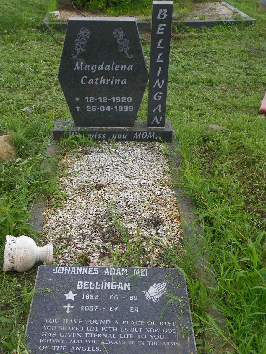 BELLINGAN Magdalena Cathrina 1920-1999 :: BELLINGAN Johannes Adam Mei 1952-2007