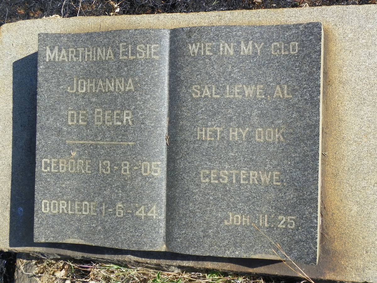 BEER Marthina Elsie Johanna, de 1905-1944