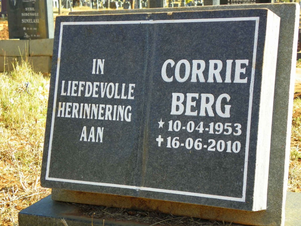 BERG Corrie 1953-2010