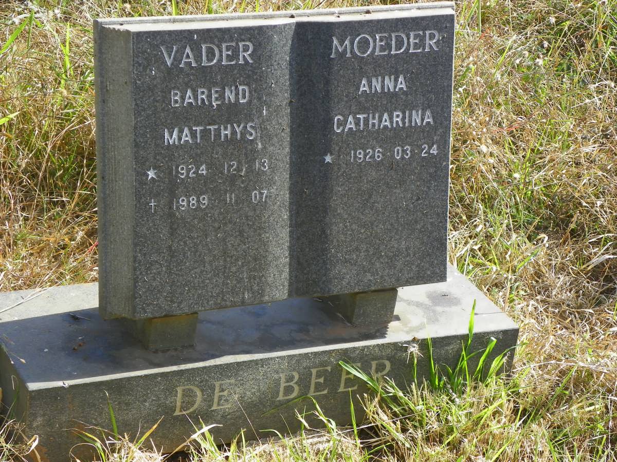 BEER Barend Matthys, de 1924-1989 &amp; Anna Catharina 1926-