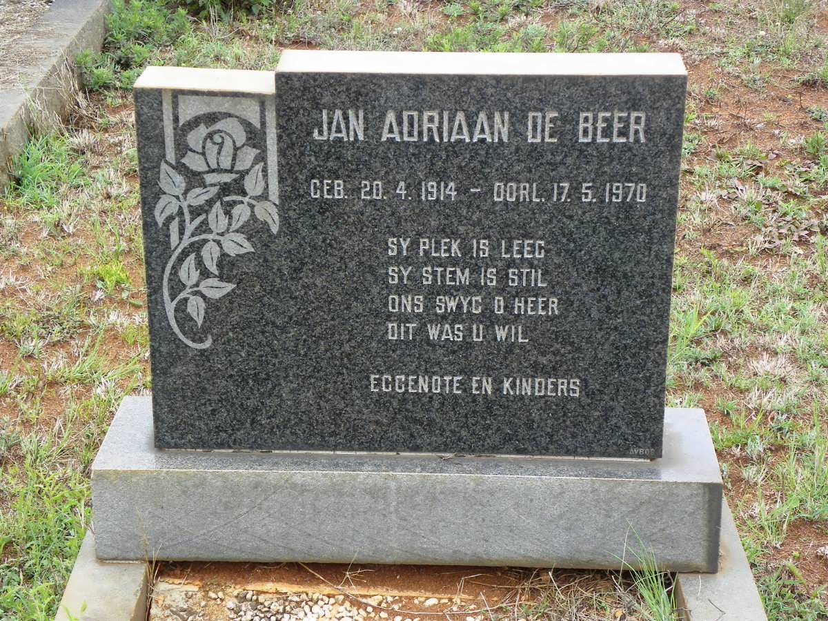 BEER Jan Adriaan, de 1914-1970