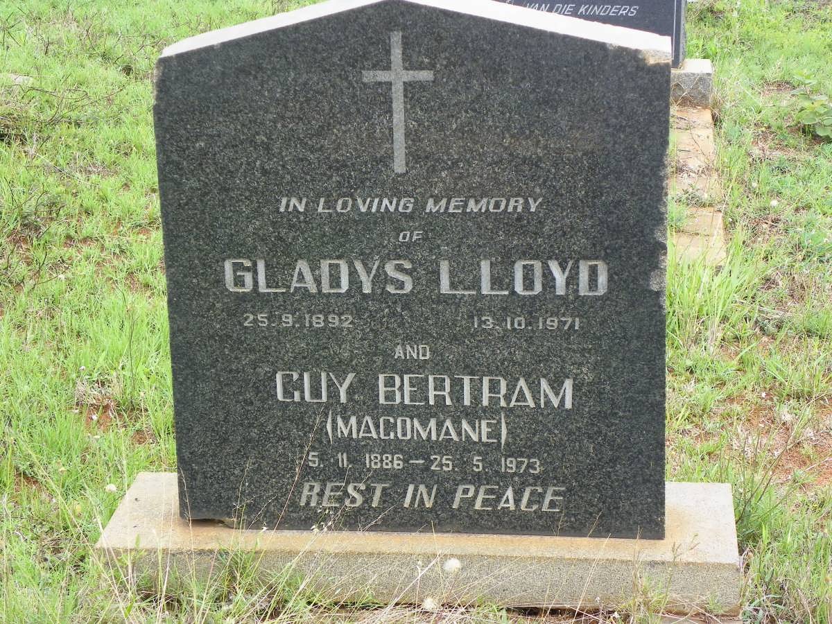 BERTRAM Guy 1886-1973 :: LLOYD Gladys 1892-1971