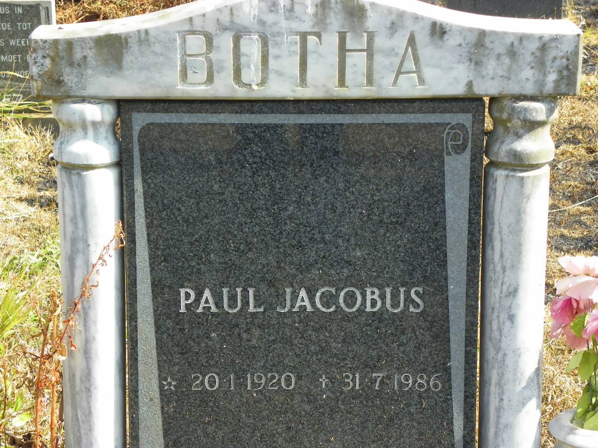 BOTHA Paul Jacobus 1920-1986