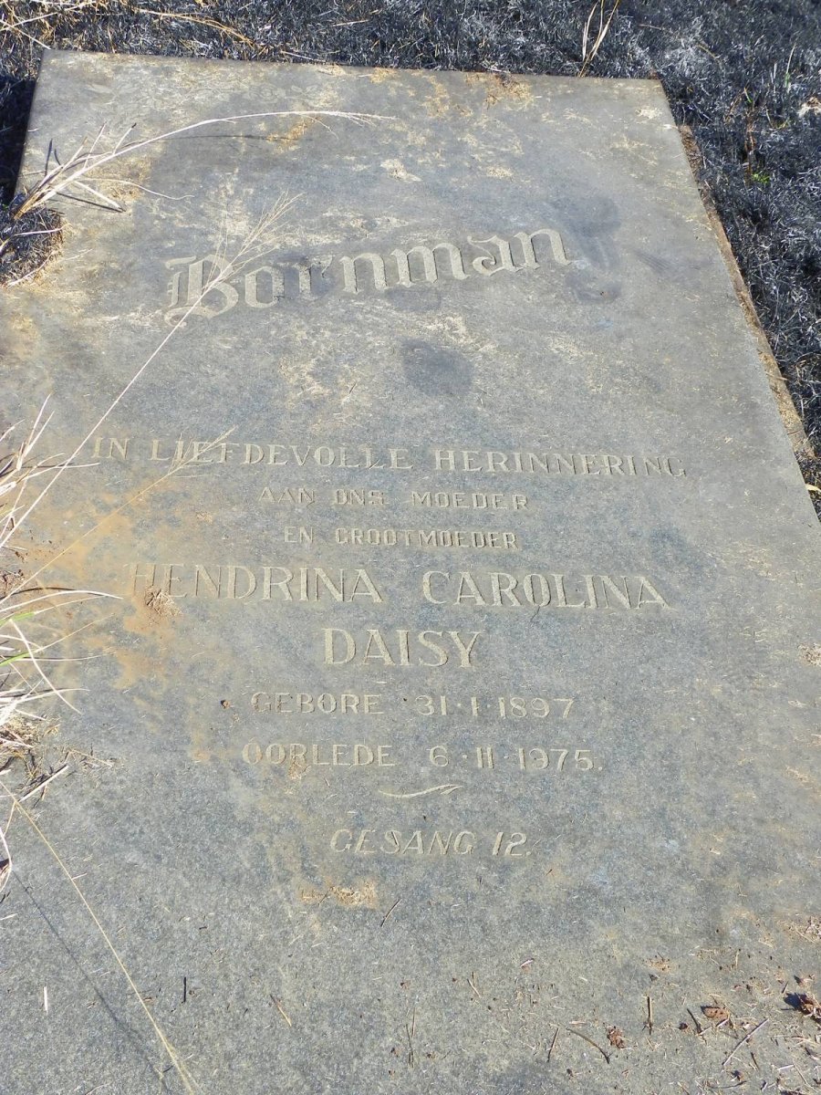 BORNMAN Hendrina Carolina Daisy 1897-1975