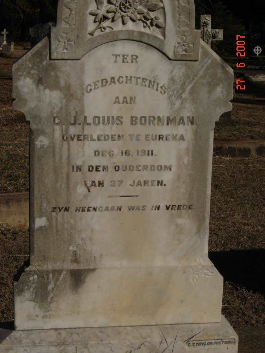 BORNMAN C.J. Louis  -1911