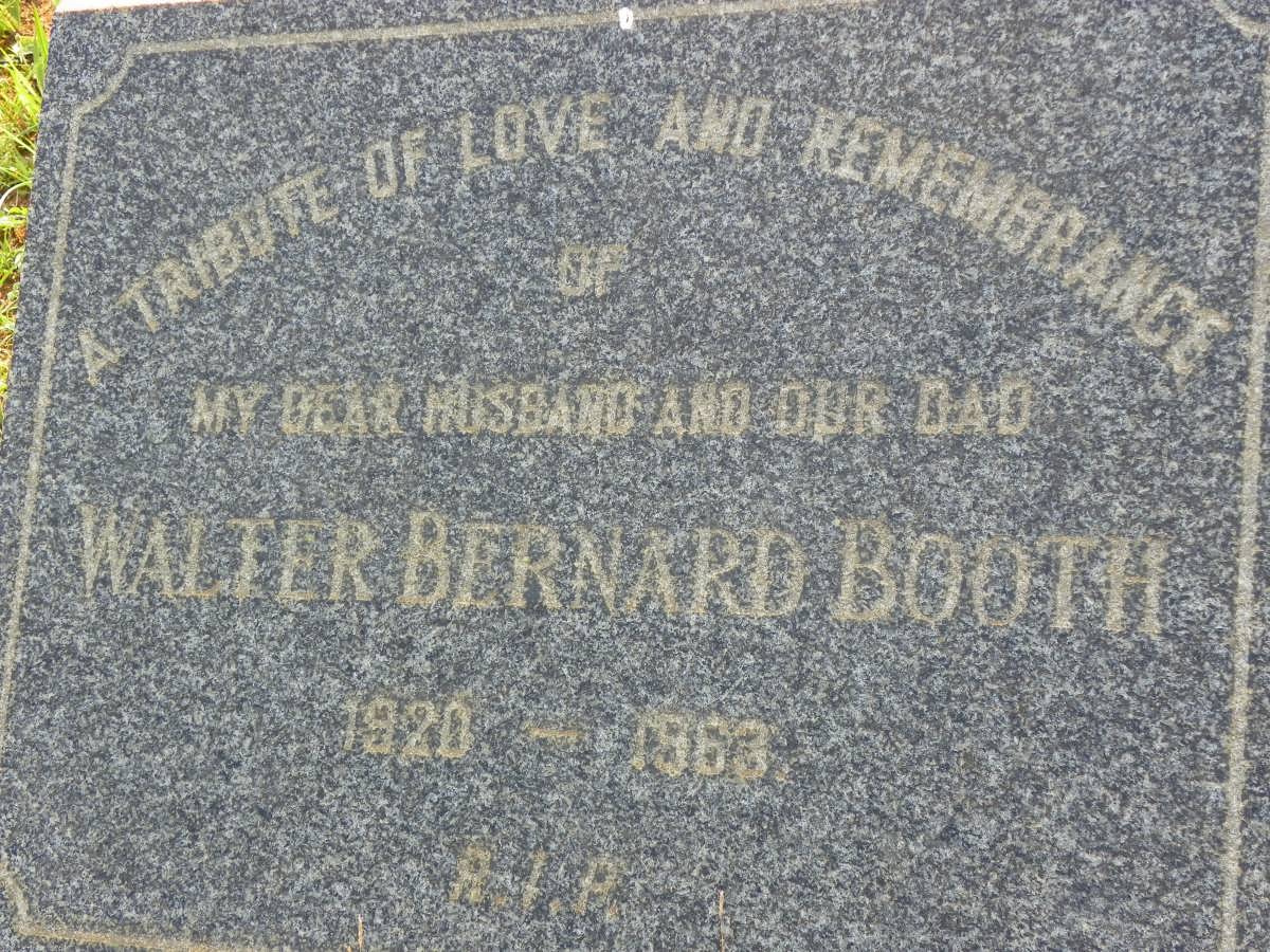 BOOTH Walter Bernard 1920-1963