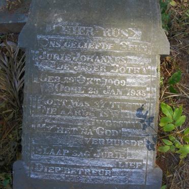 BOTHA Jurie Johannes de Jager 1909-1935