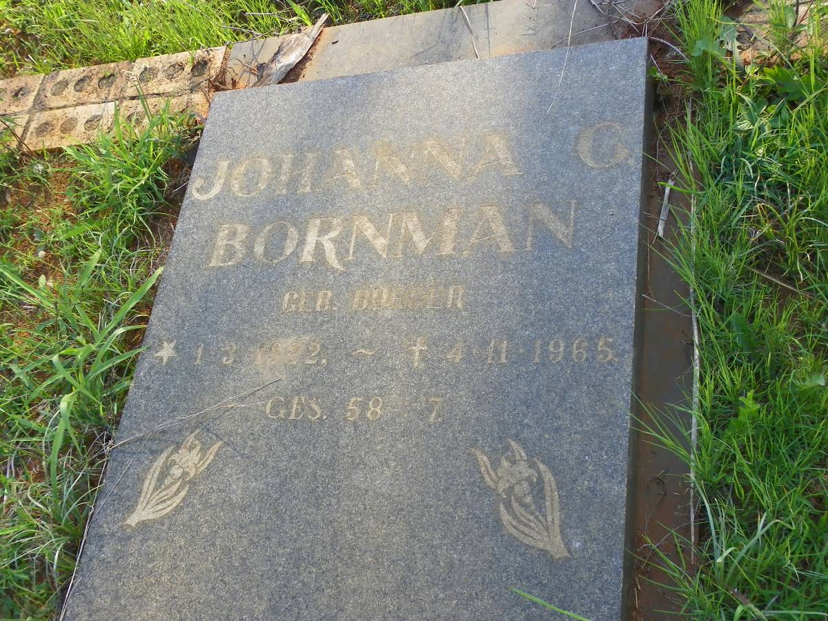 BORNMAN David A.J. 1920-1994 &amp; Johanna C. 1922-1965 _3