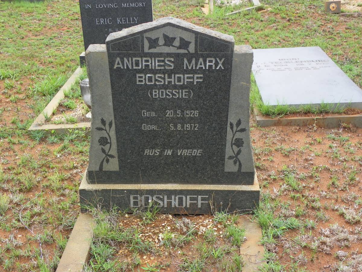 BOSHOFF Andries Marx 1926-1972