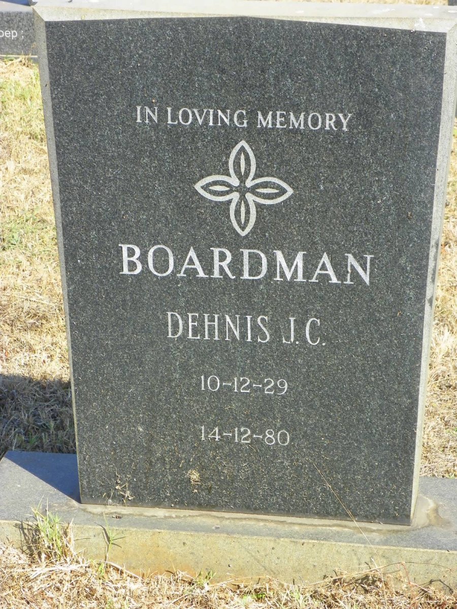 BOARDMAN Dehnis J.C. 1929-1980